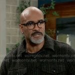 Curtis’s plaid shirt jacket on General Hospital