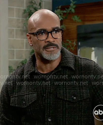 Curtis’s plaid shirt jacket on General Hospital