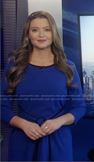 Dani’s blue tie front dress on Good Morning America