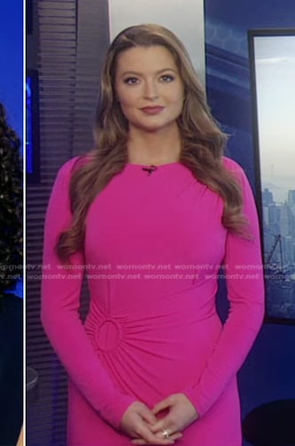 Dani’s pink ring waist detail dress on Good Morning America