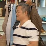 Danny Seo’s striped polo on The Drew Barrymore Show