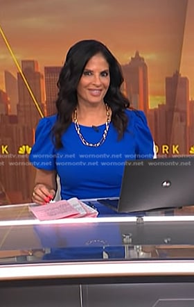 Darlene's blue short sleeve dress on Today