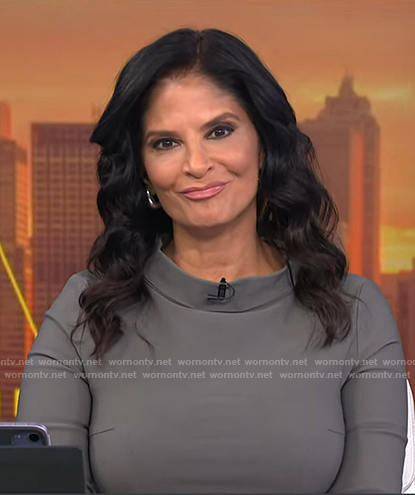 Darlene's grey roll-neck elbow sleeve dress on Today