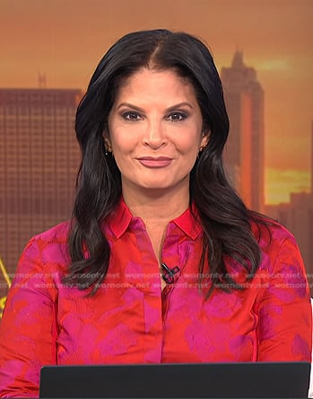 Darlene's red print shirt on Today