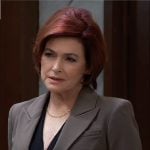 Diane’s olive green corset blazer on General Hospital