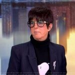 Diane Warren’s black Snoopy graphic turtleneck on The View