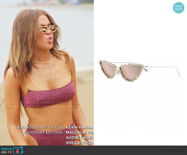 Dior Missdior B1U Cat Eye Sunglasses worn by Brynn Whitfield on The Real Housewives of New York City