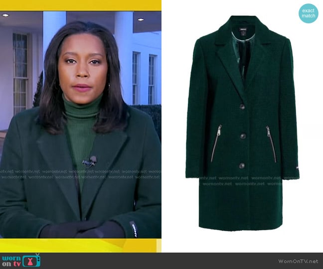 DKNY Walker Coat worn by Rachel Scott on Good Morning America