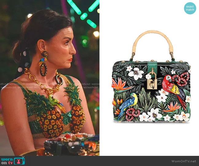 Dolce & Gabbana Dolce Box Jungle Top-handle Bag worn by Bronwyn Newport on The Real Housewives of Salt Lake City