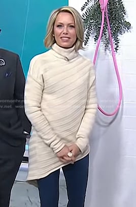 Dylan's ivory asymmetric sweater on Today