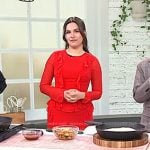 Elena Besser’s red ruffle maxi dress on Today