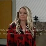 Felicia’s red floral blouse on General Hospital