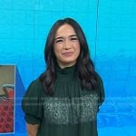 Emilie’s green lace top on Today