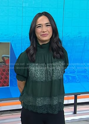 Emilie's green lace top on Today