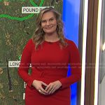 Emily's red belted sheath dress on Today