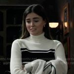 Emma’s striped turtleneck sweater on General Hospital