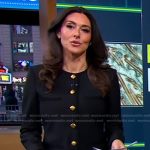 Erielle’s black jacket with gold buttons on Good Morning America