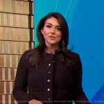 Erielle’s brown knit cardigan jacket on Good Morning America