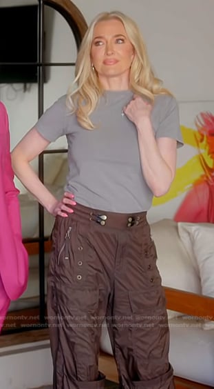 Erika's brown cargo pants on The Real Housewives of Beverly Hills