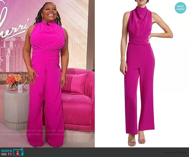 Et Ochs Sienna Draped Jumpsuit worn by Sherri Shepherd on Sherri