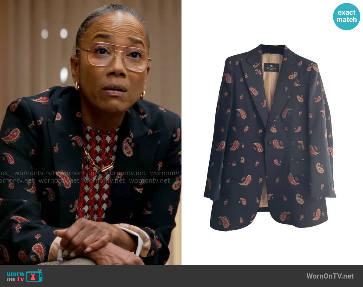 Etro Printed Wool Blazer worn by Amanda Wagner (Sonja Sohn) on Will Trent