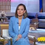 Eva’s blue blazer and wide-leg pant suit on Good Morning America