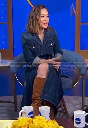 Eva's denim maxi dress on Good Morning America