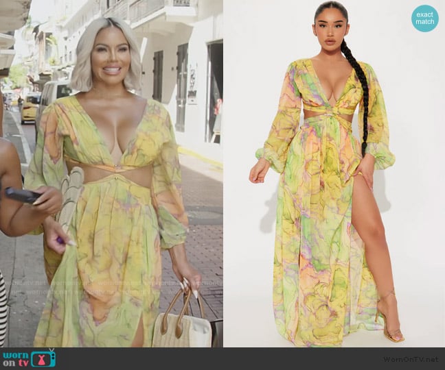 Fashion Nova Willow Maxi Dress worn by Mia Thornton on The Real Housewives of Potomac