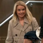 Felicia’s beige peacoat on General Hospital