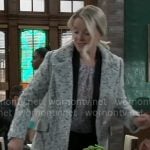 Felicia’s grey speckled coat on General Hospital