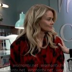 Felicia’s red floral blouse on General Hospital