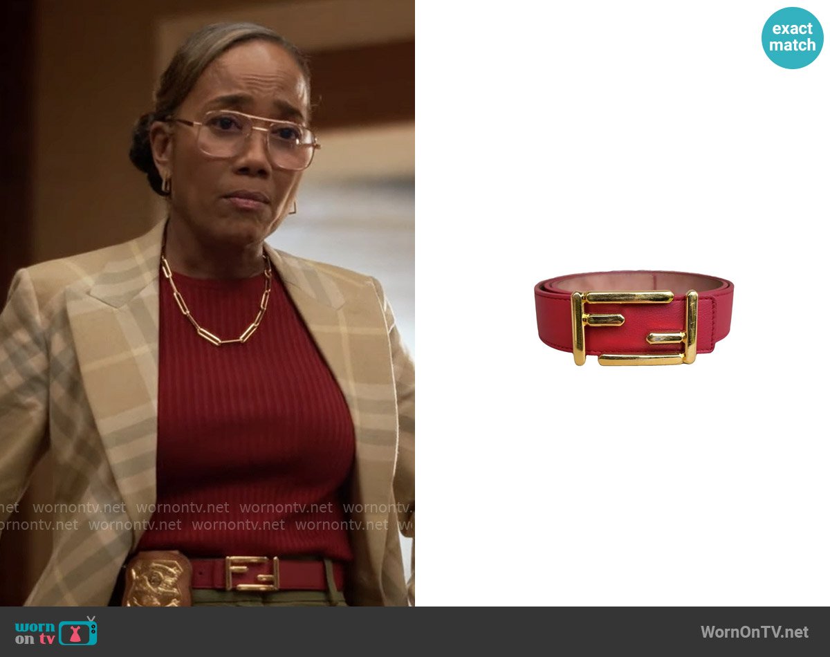 Fendi Leather Belt worn by Amanda Wagner (Sonja Sohn) on Will Trent