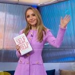 Gabrielle Bernstein’s lilac tweed dress on Good Morning America