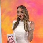 Gabrielle Bernstein’s white embellished tweed mini dress on Today