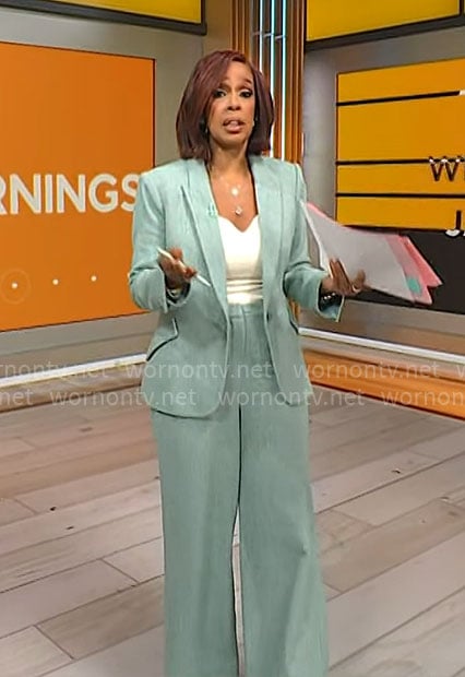 Gayle King's green suit on CBS Mornings