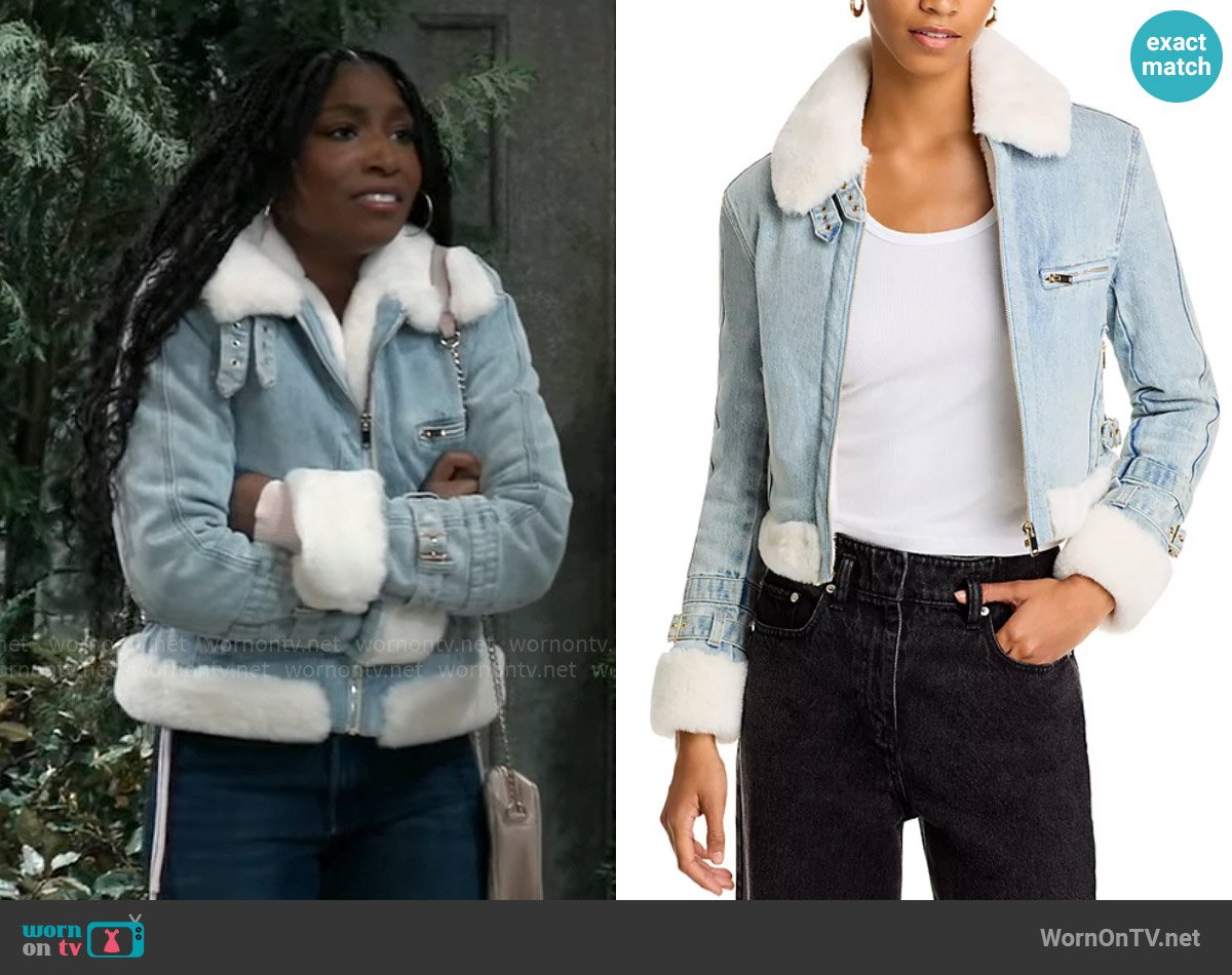 Trina’s denim and fur jacket on General Hospital