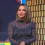 Ginger’s black polka dot mini dress on Good Morning America