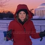 Ginger’s red hooded jacket on Good Morning America