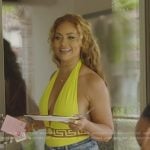 Gizzel’s yellow halter swimsuit on The Real Housewives of Potomac