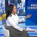 Laura's army green pleated skirt on Today