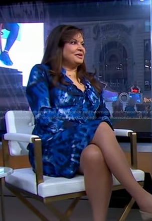 Gretel Schueller’s blue print dress on Good Morning America