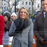 Dylan’s grey coat with fur collar on Today