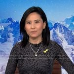 Vicky’s gray leopard print top on NBC News Daily