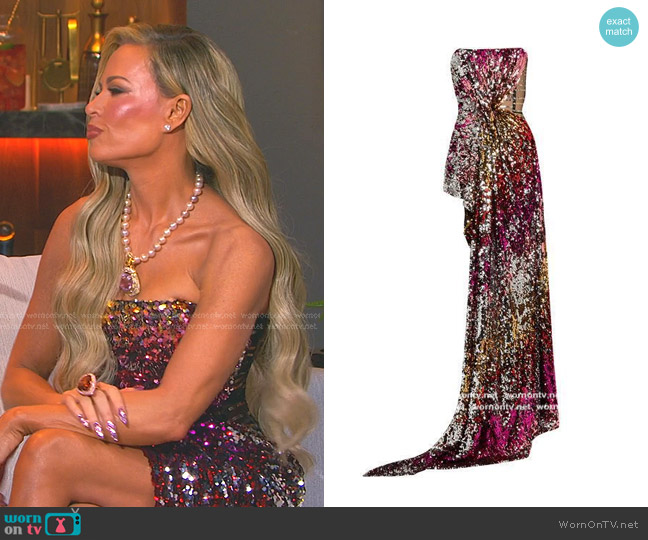 Halpern Strapless Long Dress worn by Britani Bateman on The Real Housewives of Salt Lake City