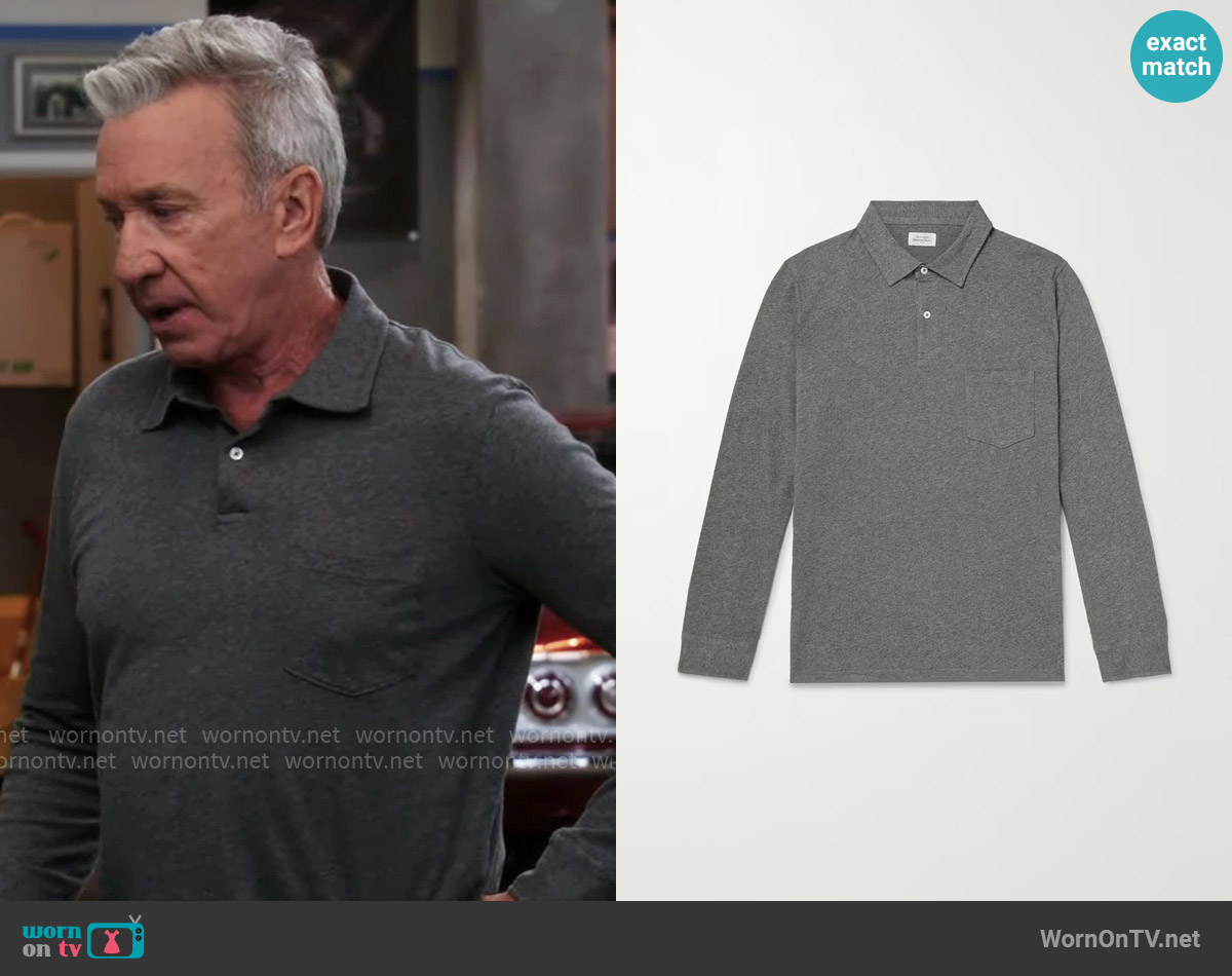 Hartford Garment-Dyed Cotton-Jersey Polo Shirt worn by Matt (Tim Allen) on Shifting Gears