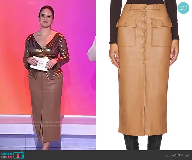 Heartloom Marissa Skirt in Caramel worn by Donna Farizan on Today