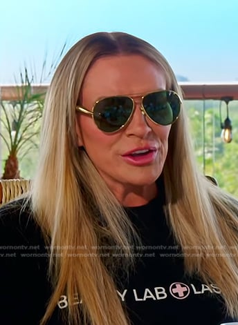 Heather's green aviator sunglasses on The Real Housewives of Salt Lake City