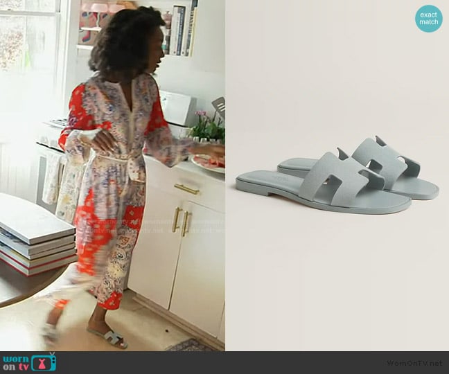 Hermes Oran Sandal worn by Venita Aspen on Southern Charm