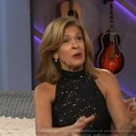 Hoda’s black sequin top on The Kelly Clarkson Show