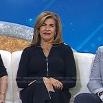 Hoda’s black zip front ribbed dress on Today